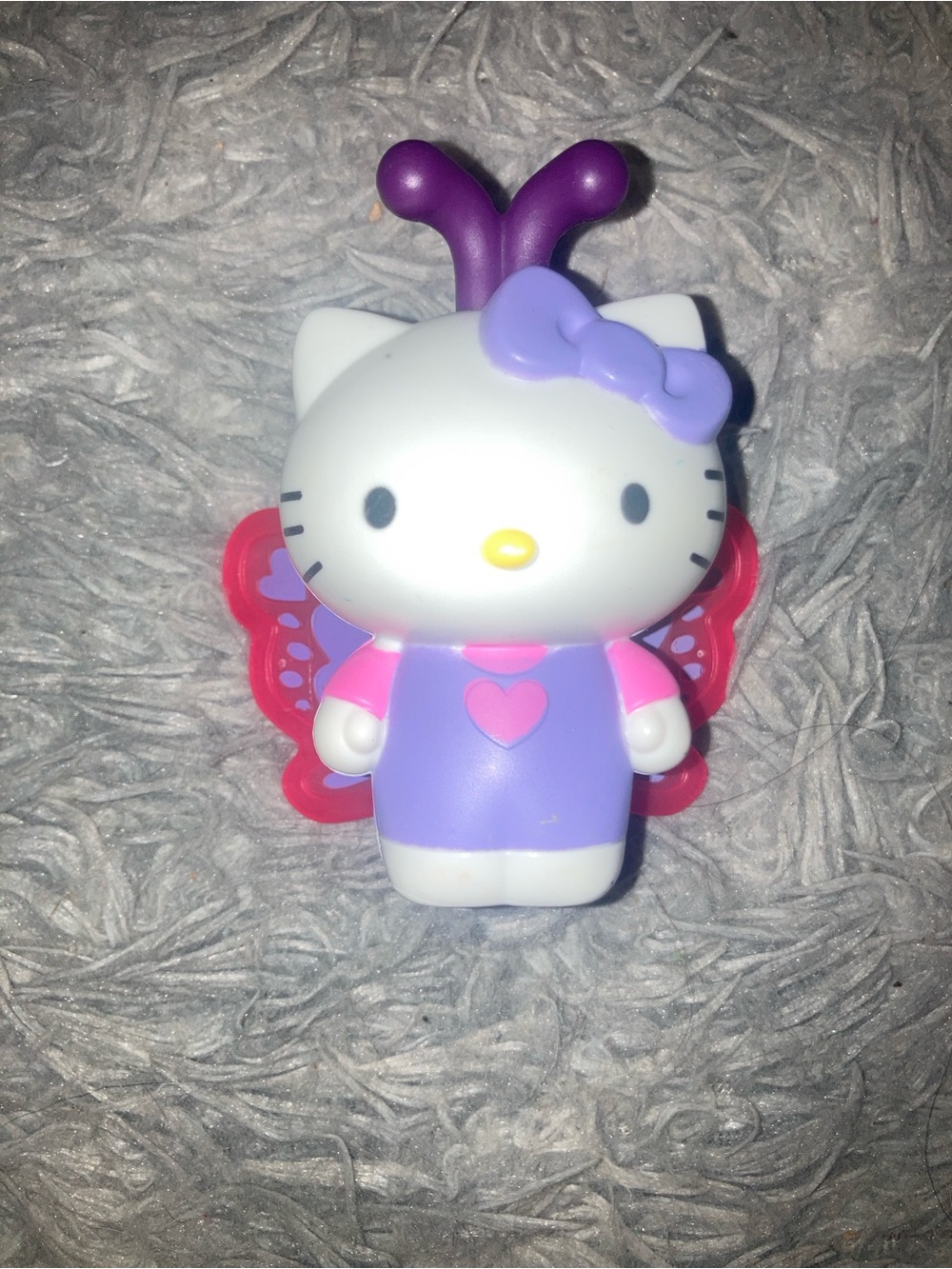 Hello Kitty Purple Dress Butterfly McDonalds Figure with Pink Wings